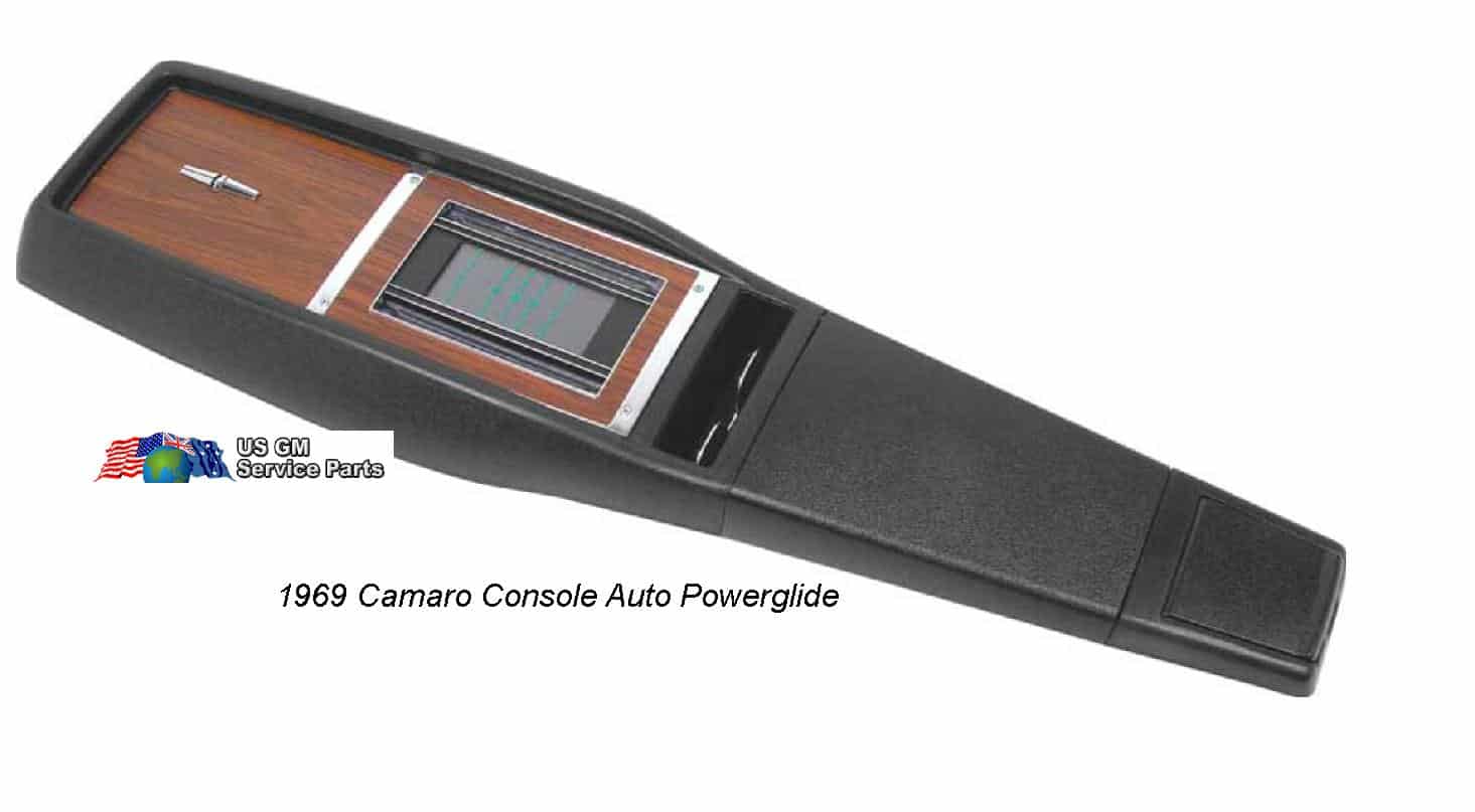 Console Assembly: 69 Camaro Auto PG w/o gauges.
